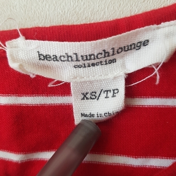 Beachlunchlounge Striped Short Sleeve Midi Shift Dress with Fringe - Picture 8 of 8